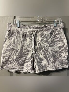 Women's Hyba Gray Patterned Drawstring Lounge Shorts